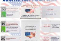 Amazon U S Civics Test Flash Cards Combo Set With Bilingual Booklet English Spanish 100 US Civics Questions Answers For Naturalization Easy to Use Study Guide For U S Citizenship Exam Preparation Toys