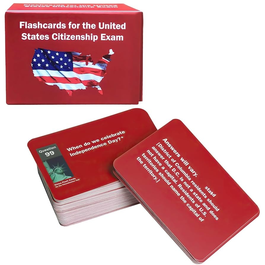 Amazon US Citizenship Flash Cards 2025 100 USCIS Illustrated Questions And Answers For American Civics Citizenship Flash Cards For US Citizenship Naturalization Test Toys Games