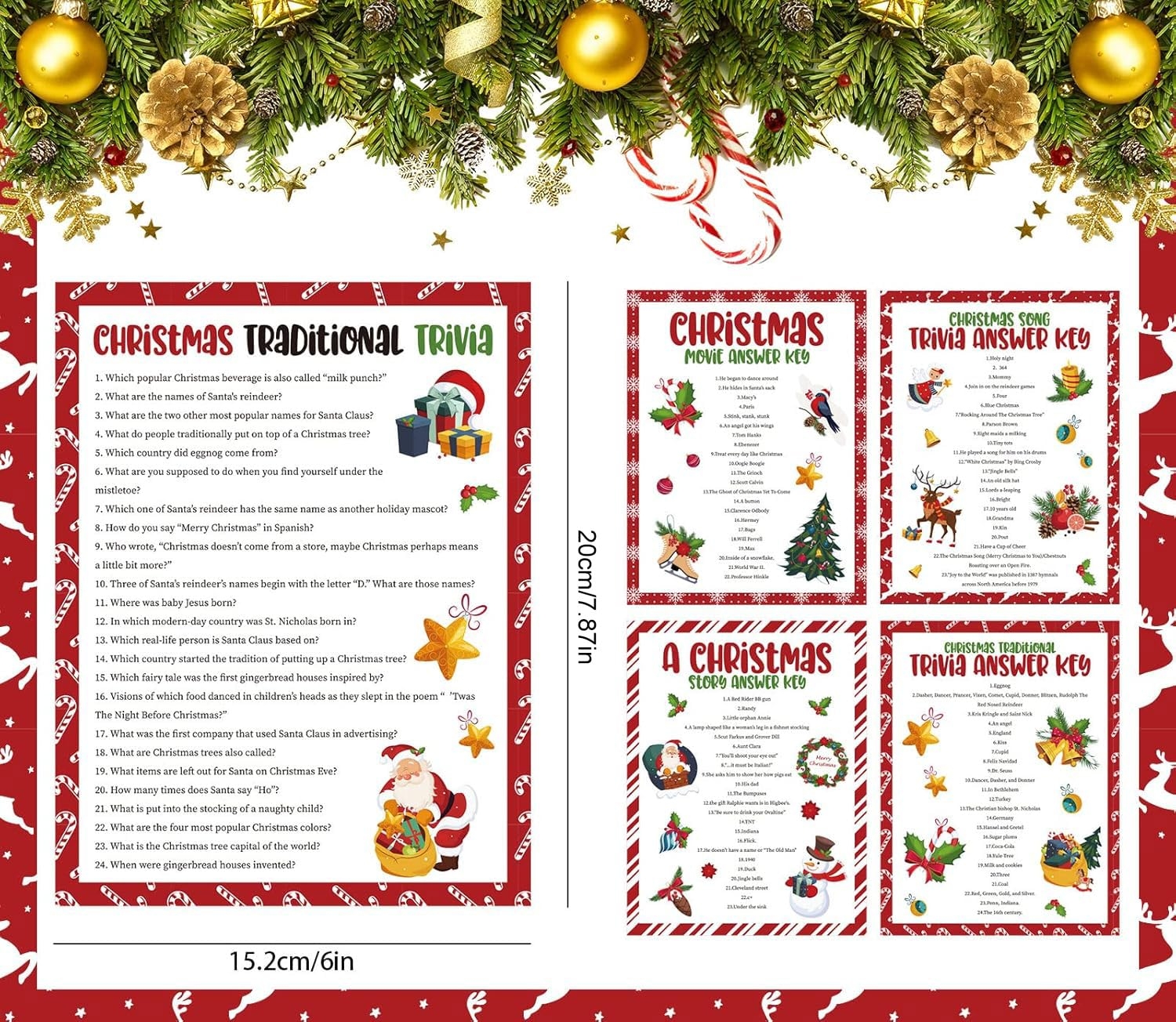 Amazon Whaline 84Pcs Christmas Trivia Games Question And Answer Party Game Paper Cards For Xmas Holiday Party Indoor Activity Family Friends 4 Designs Toys Games