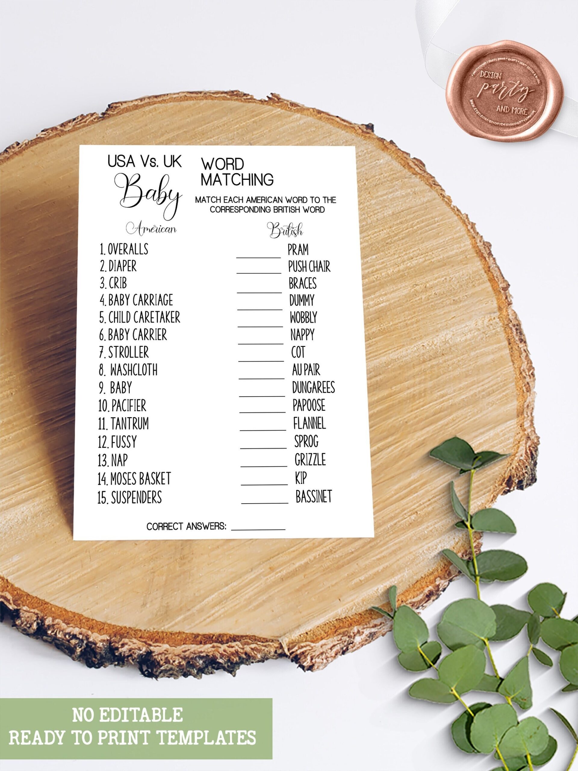 America Says Game Etsy