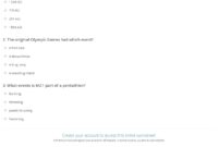 Ancient Greek Olympics Quiz Worksheet For Kids Study