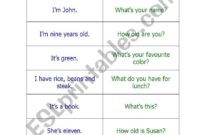 Answer And Question Matching Game ESL Worksheet By Luciana Mano