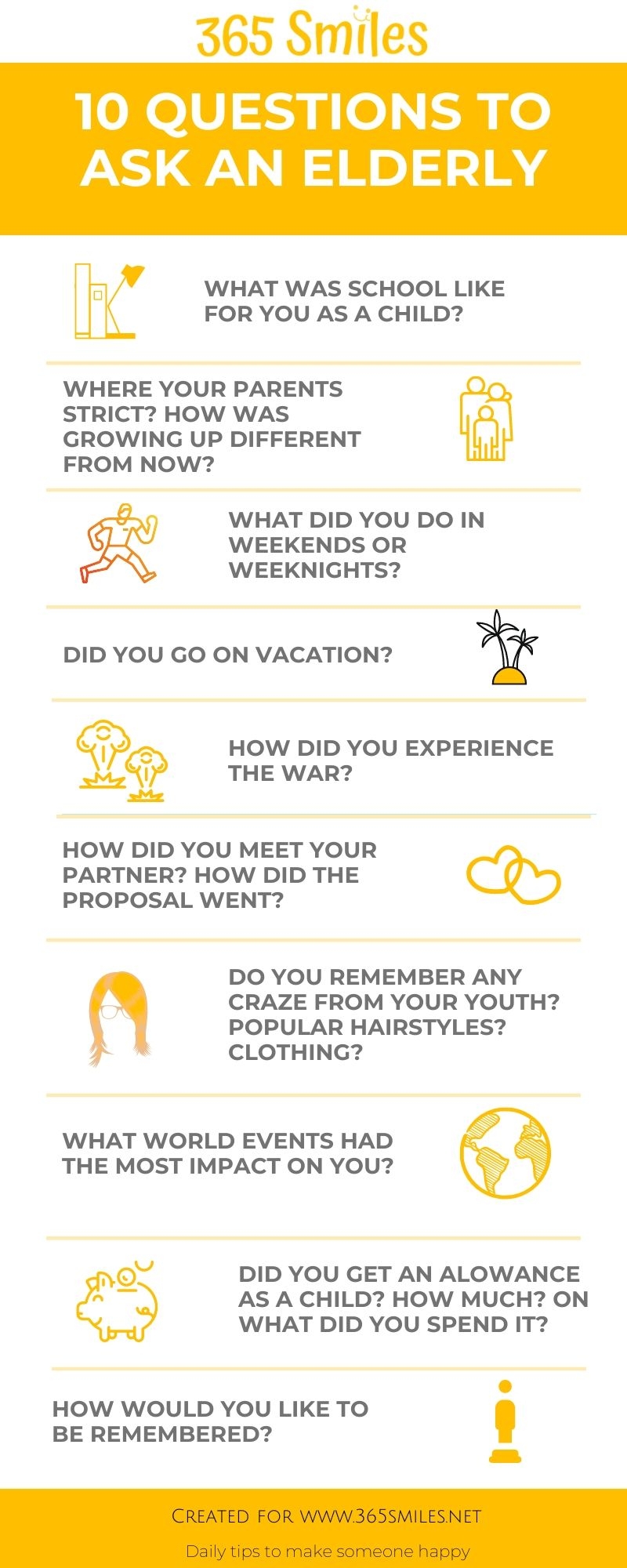 Ask Elderly To Tell About Their Youth 365 Smiles