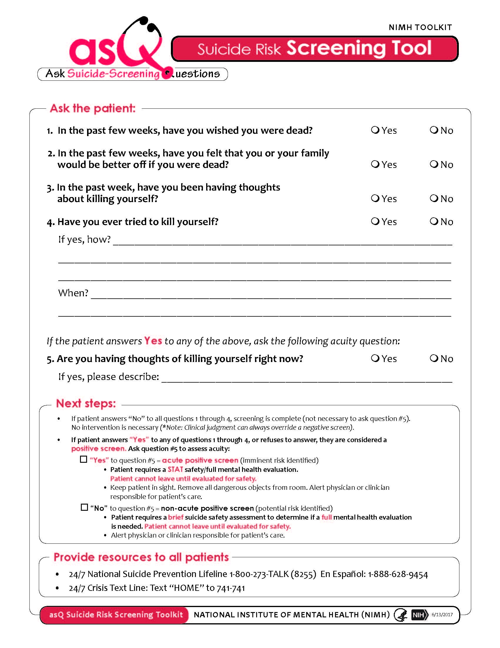 Ask Suicide Screening Questions ASQ Toolkit Stopping Suicide