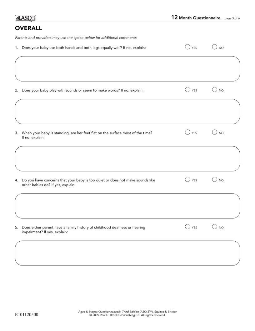 Asq3 Questionnaire Form Fill Out Printable PDF Forms Online