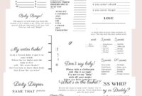 Baby Shower Blank Template Games 12 Games With Answer Key Sheet DesertBerry LLC