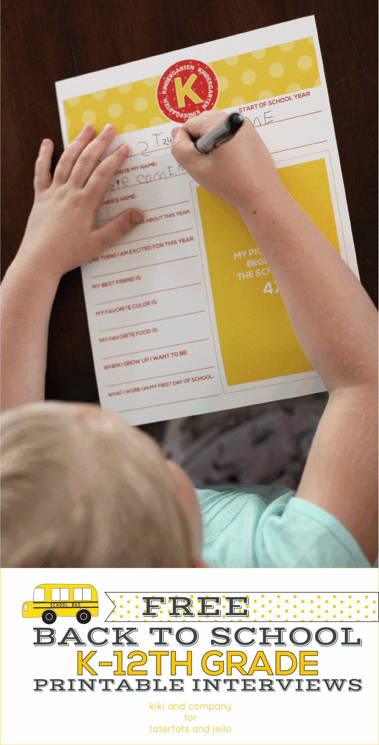 Back To School Printable Interviews