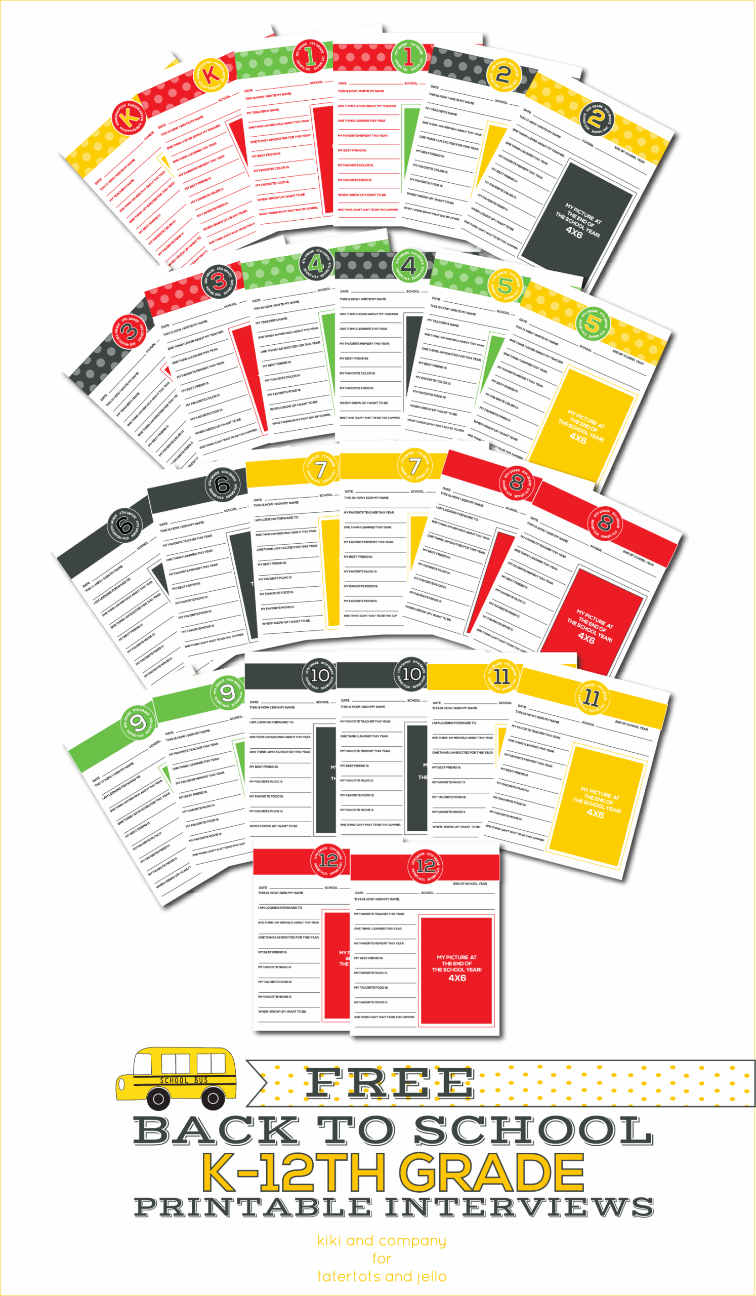 Back To School Printable Interviews