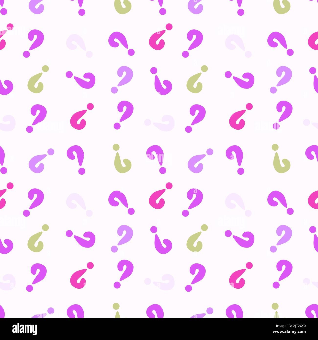 Back To School Seamless Question Marks Pattern For Kids Clothes Print And Accessories And Notebooks And Wrapping Paper And Fabrics High Quality Illus Stock Photo Alamy