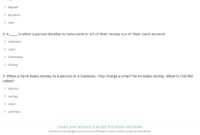 Banking System Quiz Worksheet For Kids Study