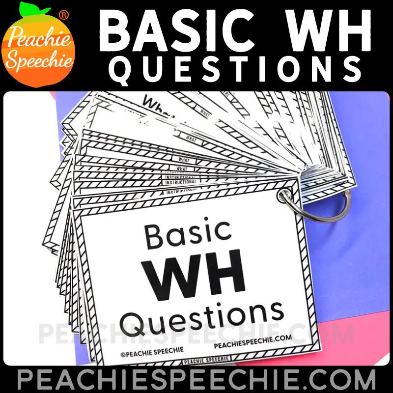 Basic WH Questions With Picture Choices Cards