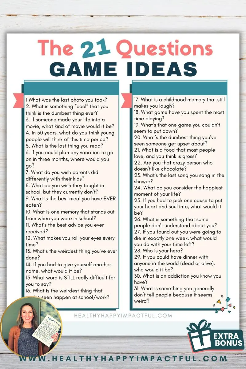 Best 21 Questions Game To Ask Family Friends Funny Deep 