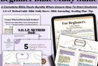 Bible Study Guide With Study Sheet Journaling Plan Prompts How To Start Studying Bible Study Printable And Digital Tool Etsy