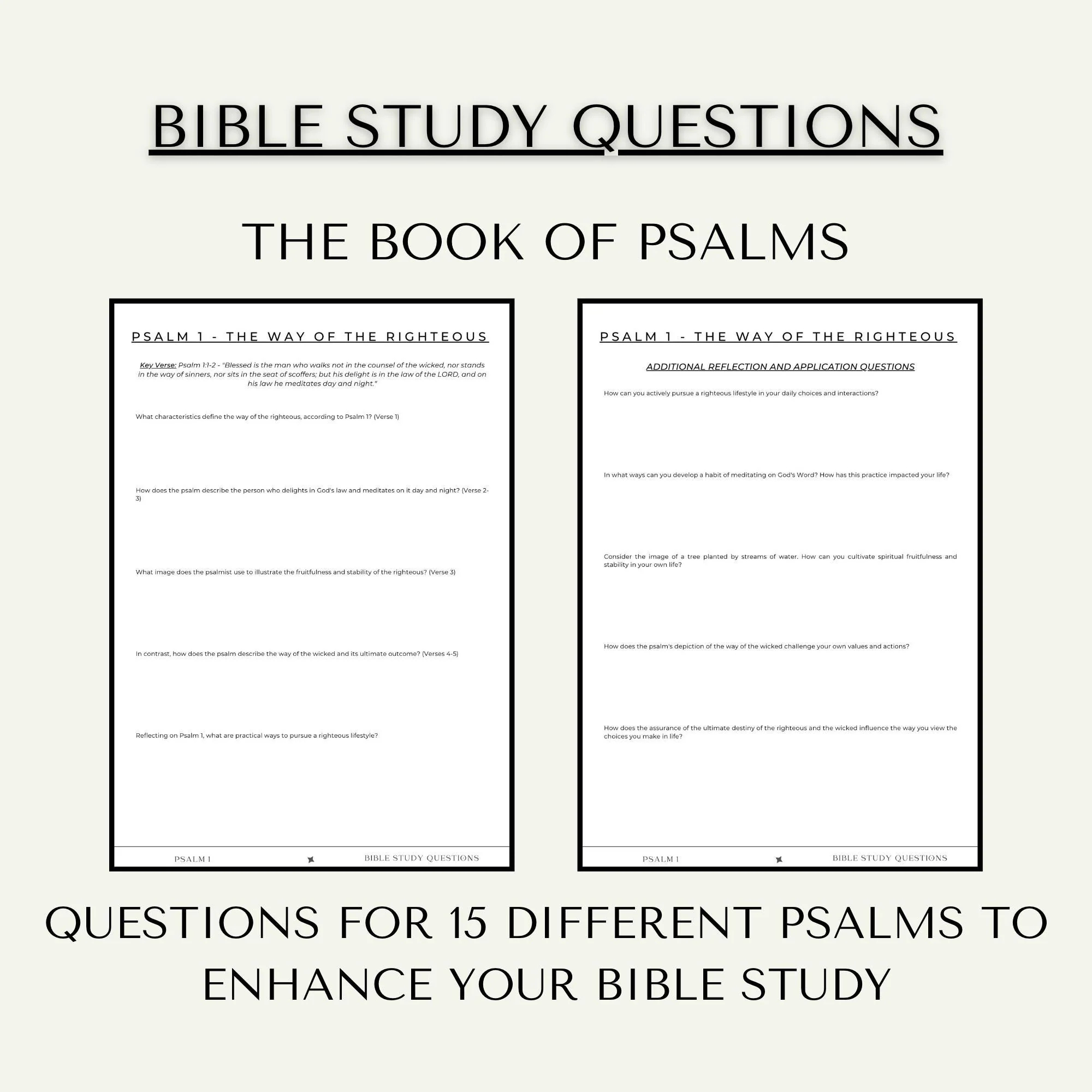 Bible Study Of Psalms Bible Study Questions Bible Study Printable Bible Study Guide Bible Study Goodnotes Bible Study Tools Etsy