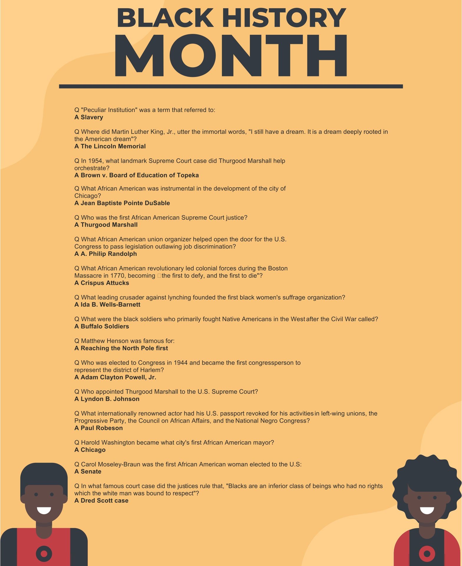Black History Trivia Questions And Answers 10 Free PDF Printables Printablee