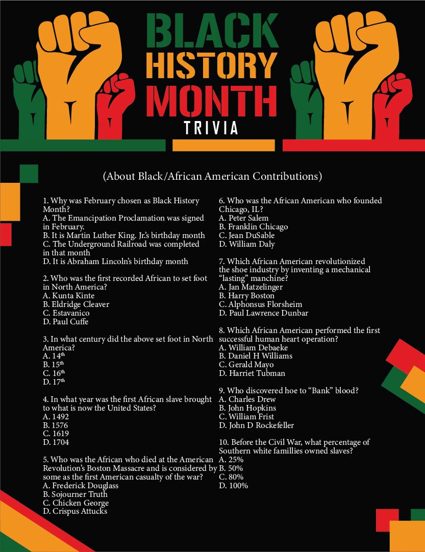 Black History Trivia Questions And Answers 10 Free PDF Printables Printablee