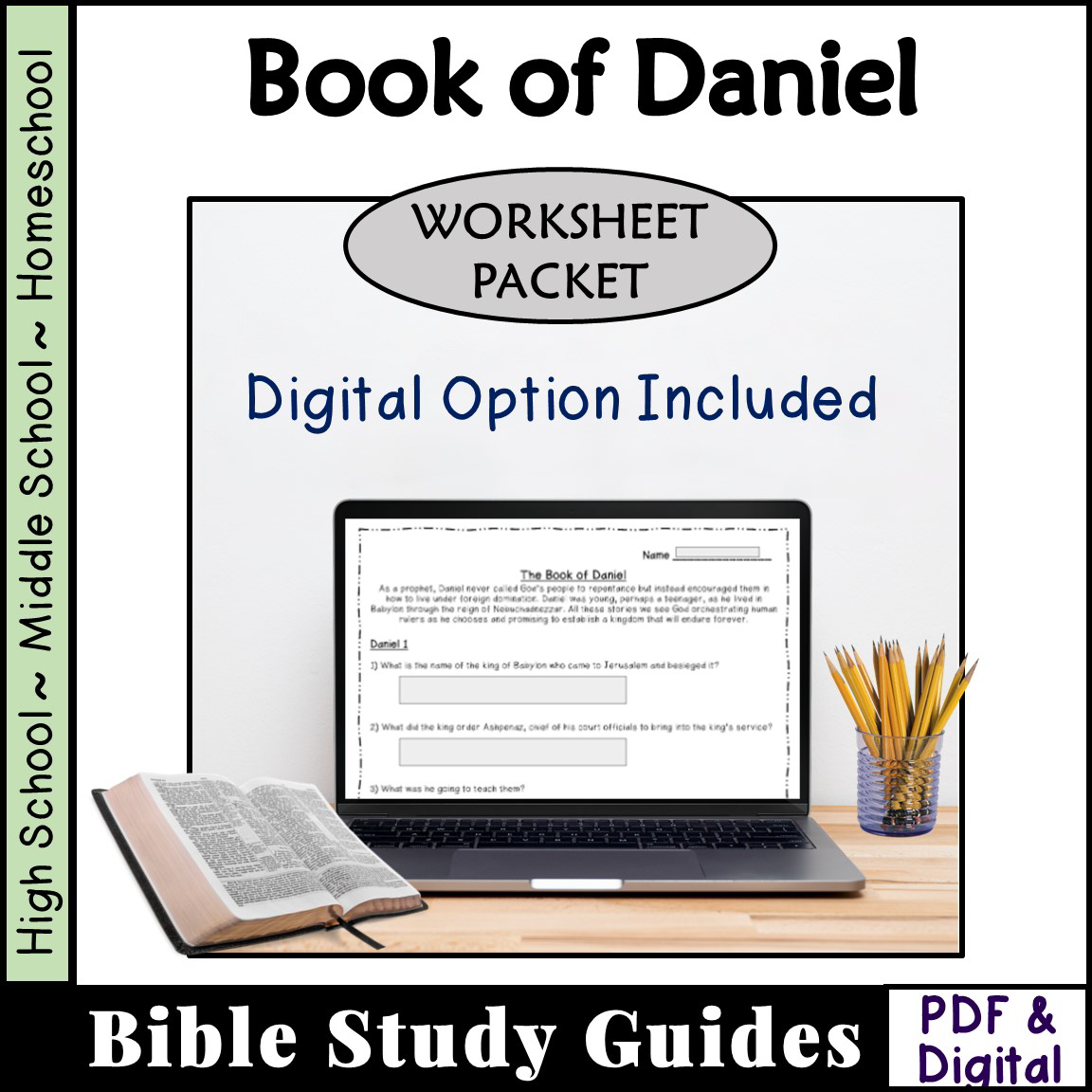 Book Of Daniel Bible Study Question Worksheet Packet Classful