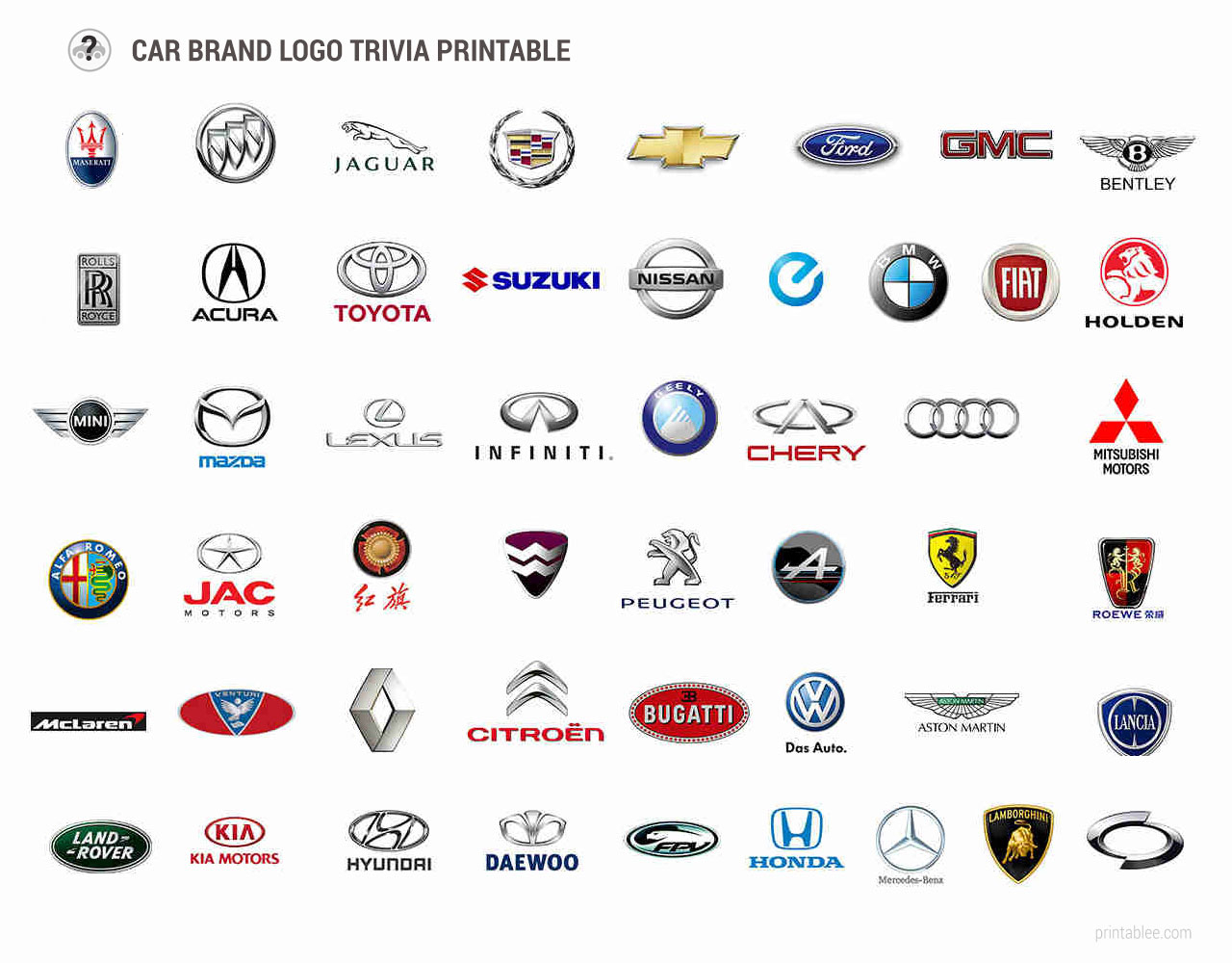 Brand Names Quiz Questions 2025 Loladomenech