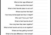 Bridal Shower Game Couple Trivia Digital Download printable Etsy