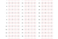 Bubble Answer Sheet For Tests TeacherVision