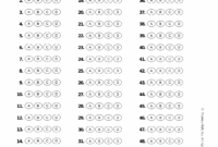 Bubble Answer Sheet Template Printable Reusable