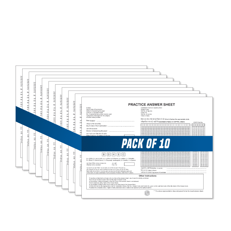 Buy CBSE Board Answer Sheet Pack Of 10 For Class 10 PW Store