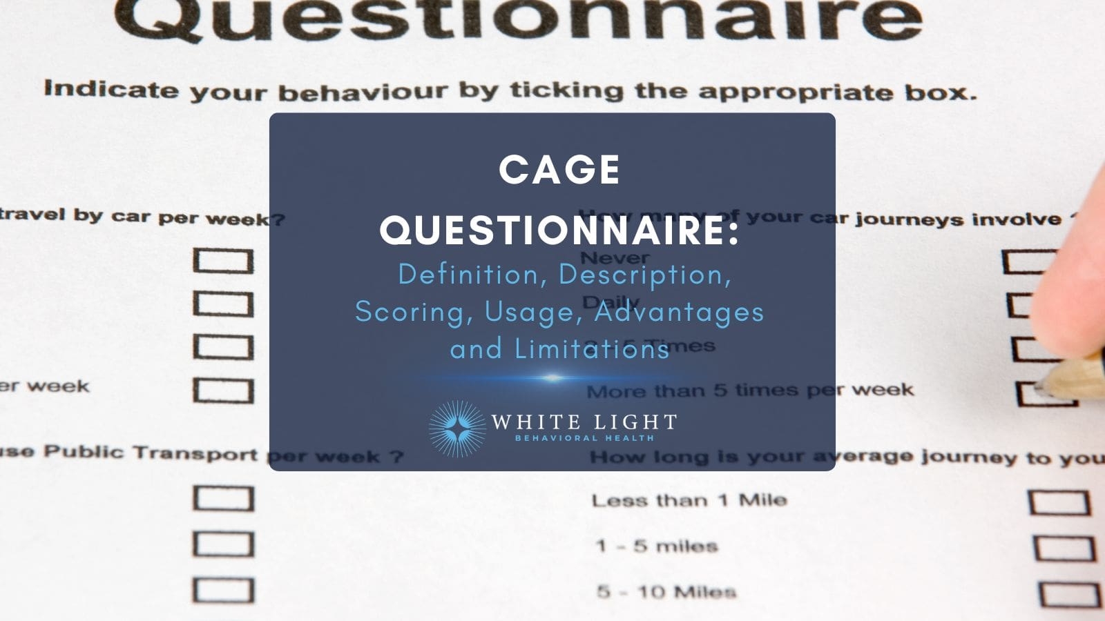 CAGE Questionnaire Definition Description Scoring Usage Advantages And Limitations