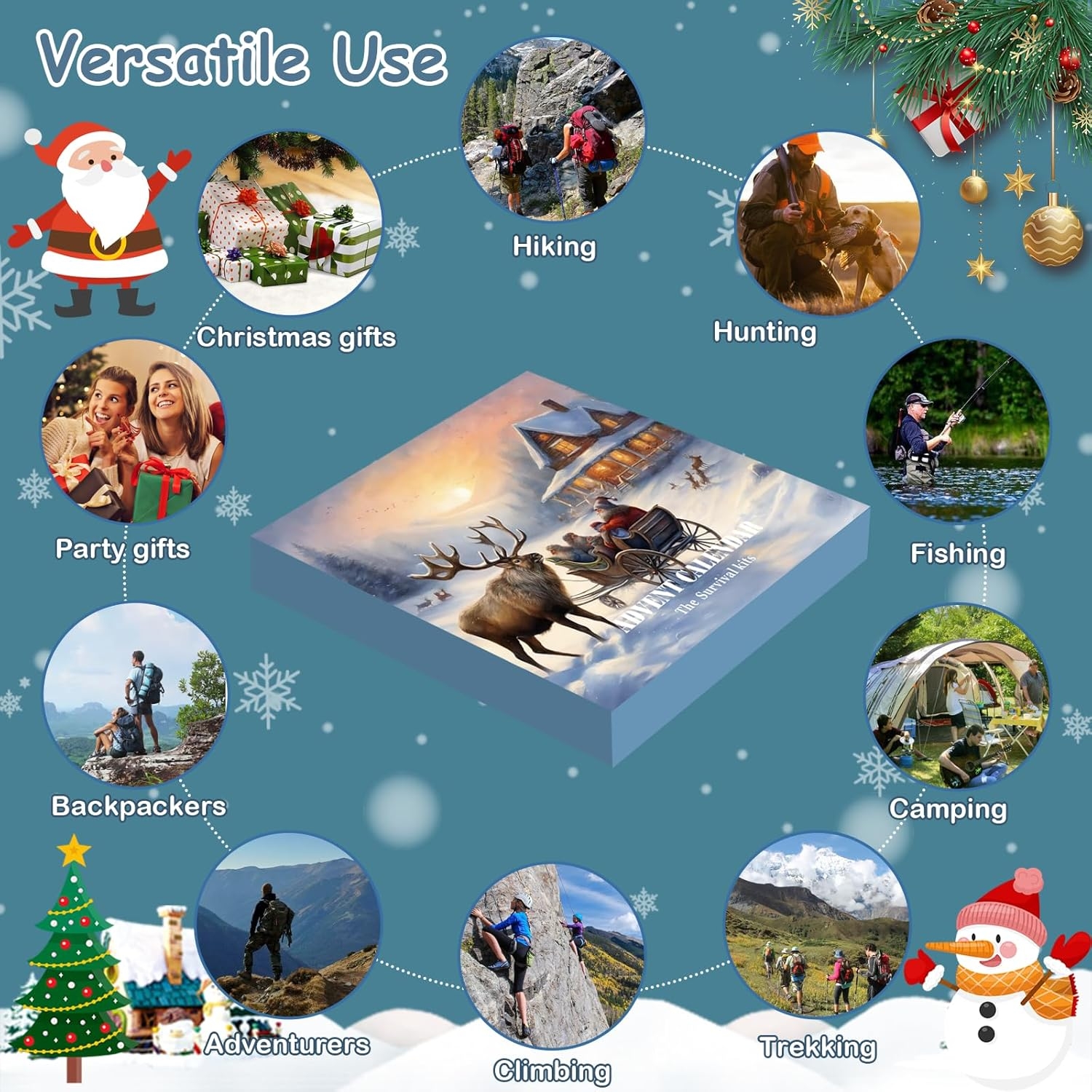 Calendario De Adviento Advent Calendar Survival Kits For Men 24 Days Christmas Countdown Calendar Emergency Survival Gear Gift For Teenagers Adults 2024 Xmas Cool Gadgets For Outdoor Camping Fishing Hunting Gnome