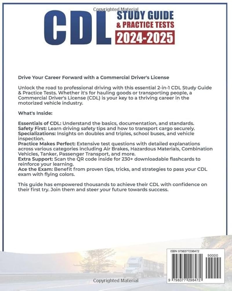CDL Study Guide Practice Tests 2 Books In 1 A Comprehensive Up To Date Study Guide And Training Manual With Test Questions And Detailed Answer To Pass The Commercial Driver s License Exam 