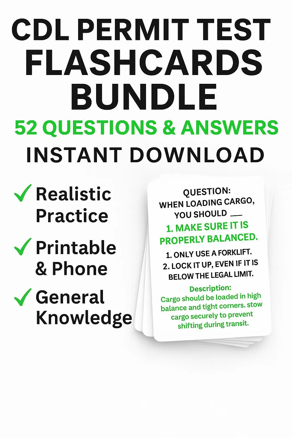 Cdl Test And Answers Etsy