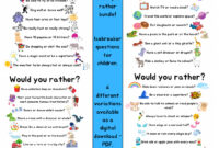 Children s would You Rather Icebreaker Game Etsy