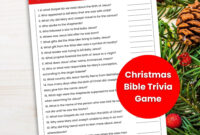 Christian Christmas Bible Trivia Christmas Trivia Game For Adults And Kids Sunday School Games Church Christmas Party Games Etsy