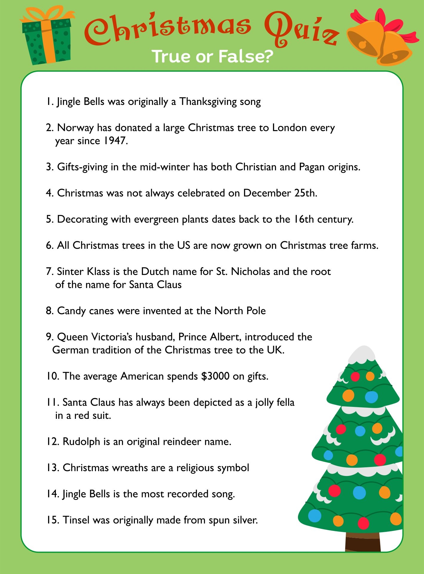 Christmas Bible Trivia 16 Free PDF Printables Printablee