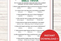 Christmas Bible Trivia Game Printable Christmas Games Fun Christmas Trivia Game For Kids And Adults Church Christmas Party Game Etsy
