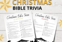 Christmas Bible Trivia Questions For Kids Sunday School Youth Group Bible Study Printable Instant Download Etsy