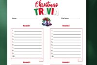 Christmas Trivia Answer Sheets Printable Trivia Sheet Set Of 4 Trivia Sheets Digital Download Holiday Trivia Night Etsy