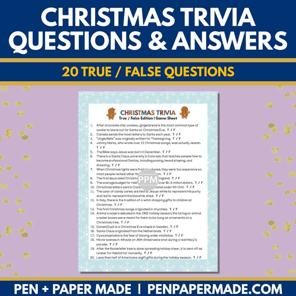 Christmas Trivia Game Printables 140 Questions For Large Small Groups 