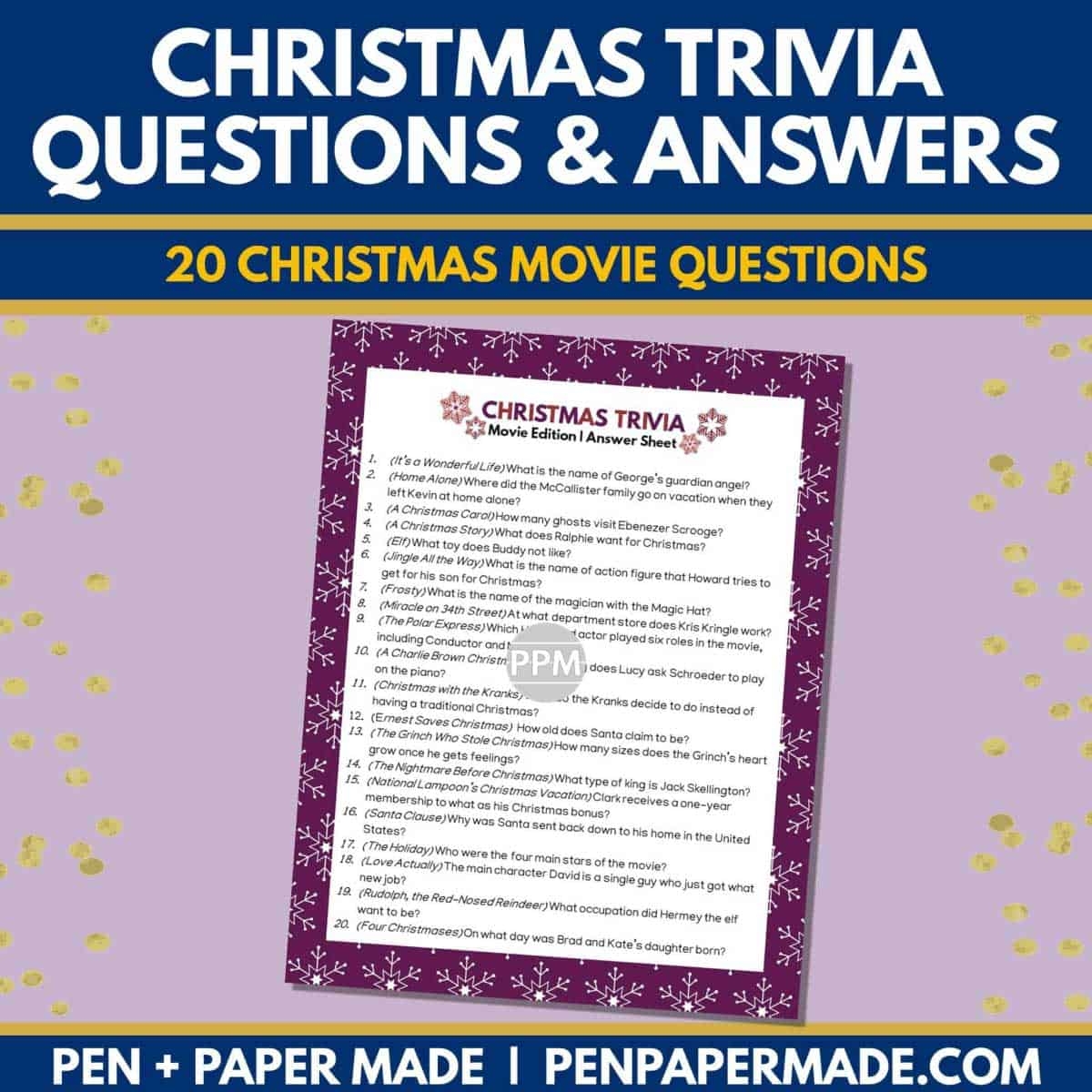 Printable Christmas Trivia and Answers