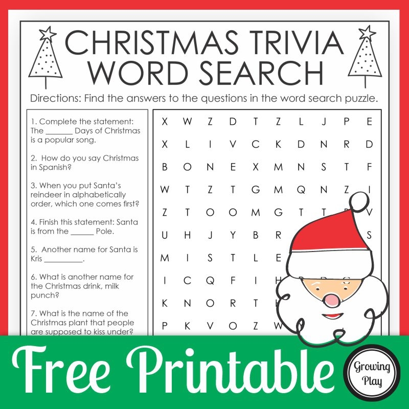 Christmas Trivia and Answers Printable