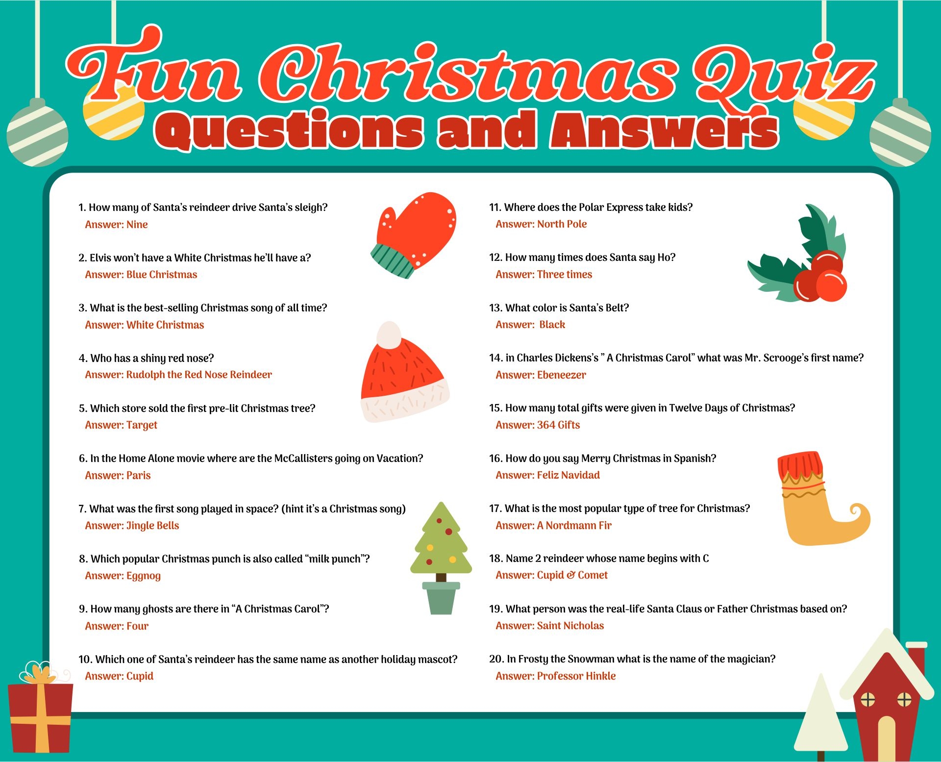Christmas Trivia With Answers 15 Free PDF Printables Printablee