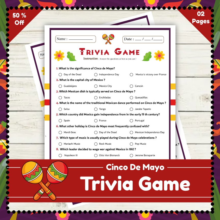 Fun Trivia Printable with Answers