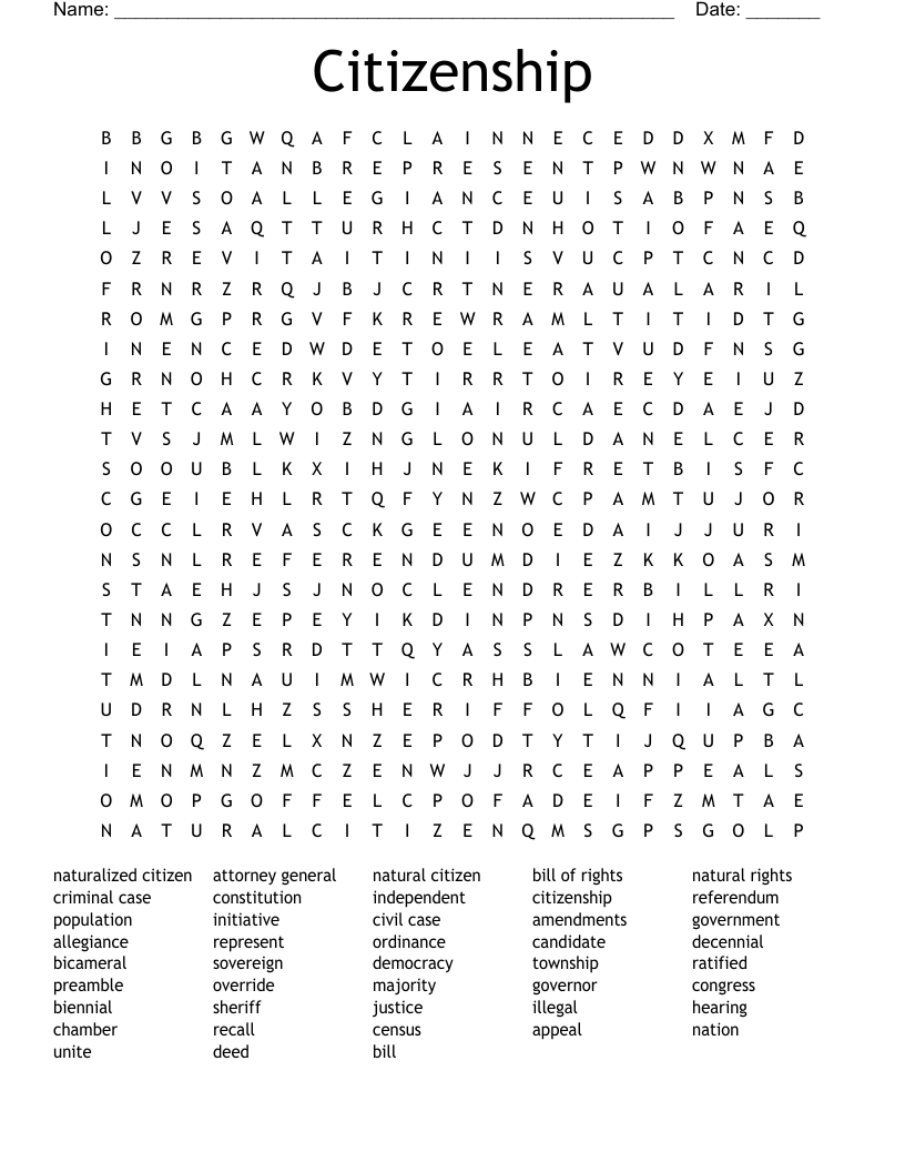 Printable Questions and Answers for Citizenship Test