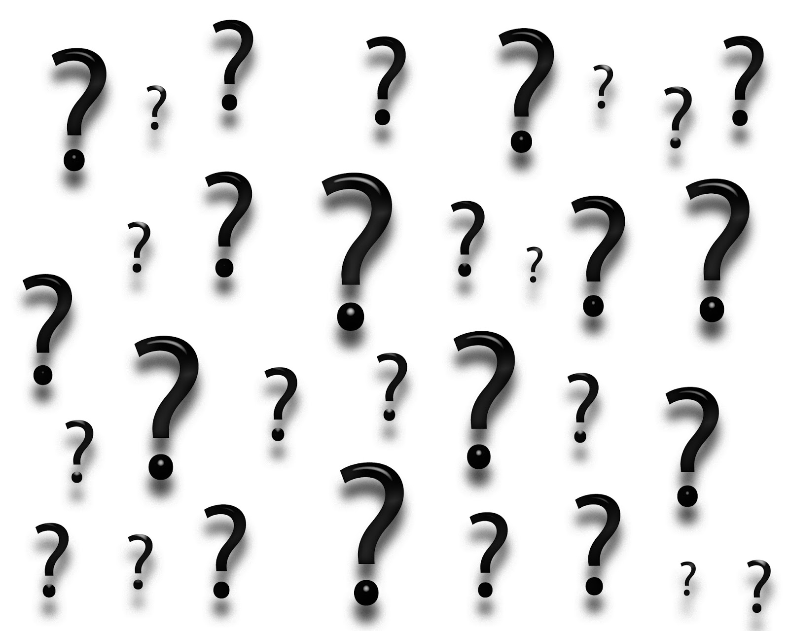 CJO Photo Printable Black And White Art 8x10 Question Marks