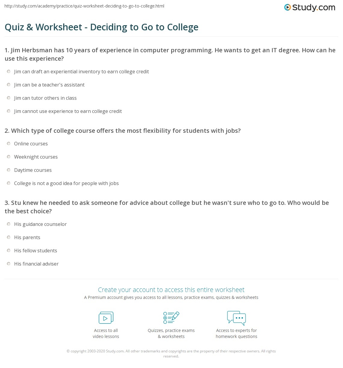 College Interview Questions Worksheet PDF Teachers Worksheets Library