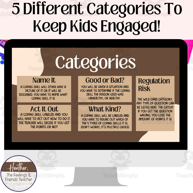 Coping Skills Jeopardy Review Game Show Coping Skills Lesson By Teach Simple
