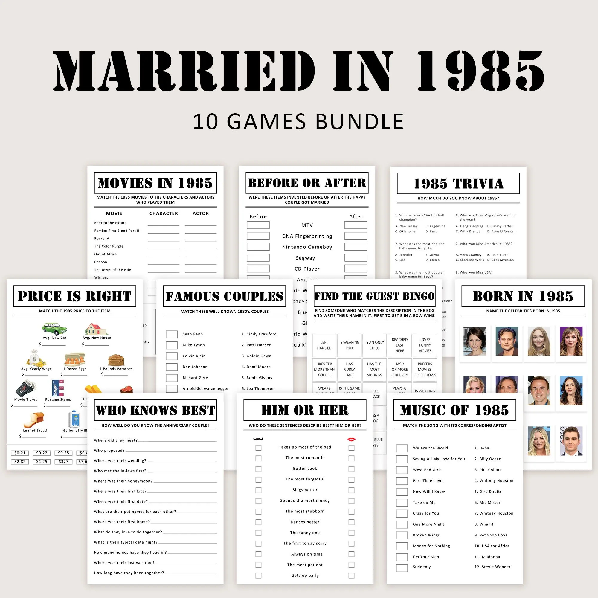 Couple Trivia Etsy