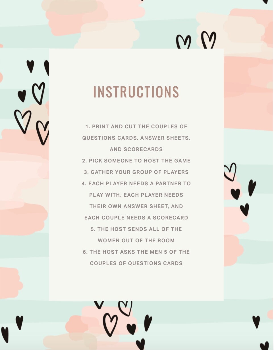 Couples Of Questions Game Date Night Ideas Newlywed Game Questions Quarantine Date Ideas Virtual Date Ideas At Home Date Night Etsy