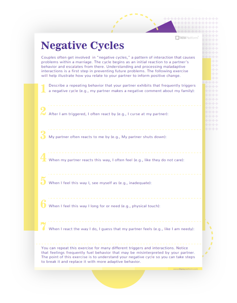 Couples Therapy Worksheets