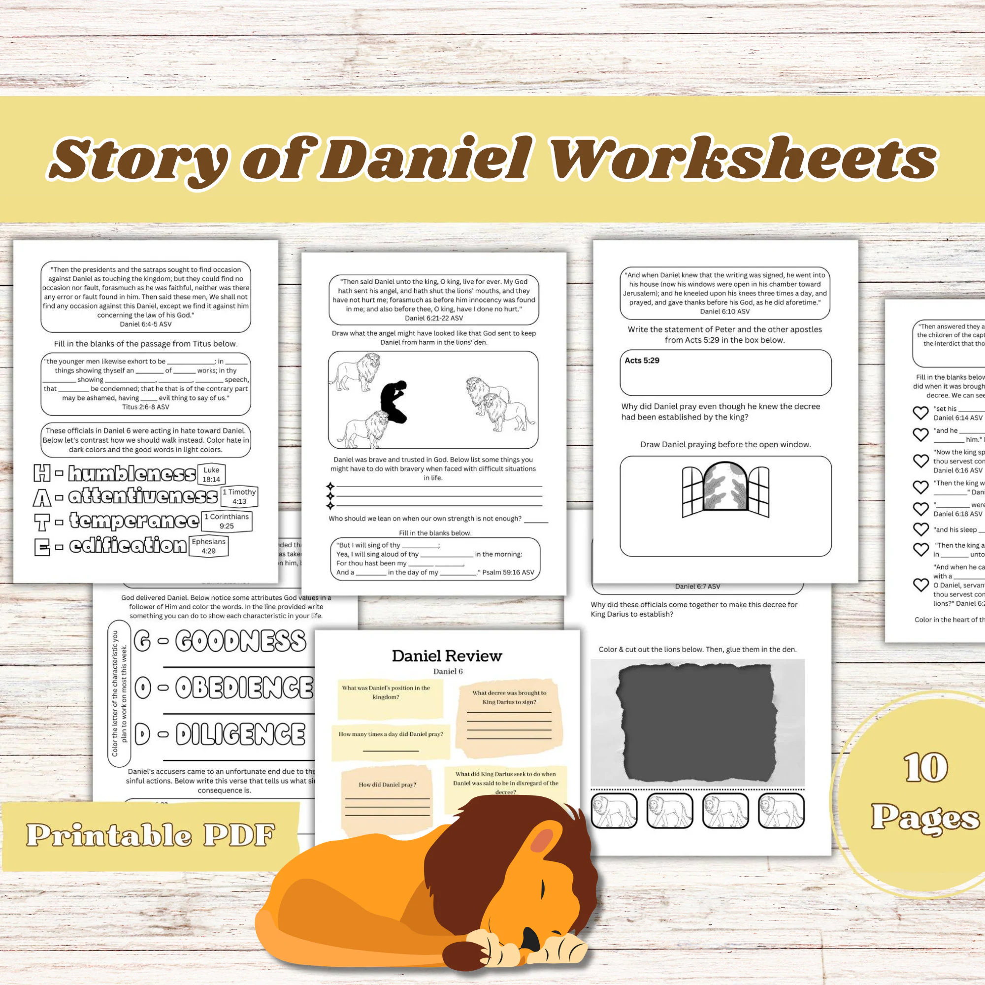 Printable Bible Study with Answers Daniel 1