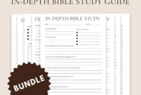 Digital In depth Bible Study Bible Study Worksheet 2023 Bible